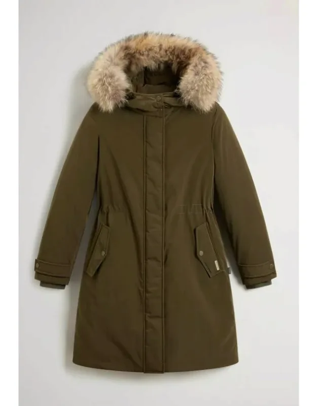 Coat With Duck Down Padding And Water-repellent Finish