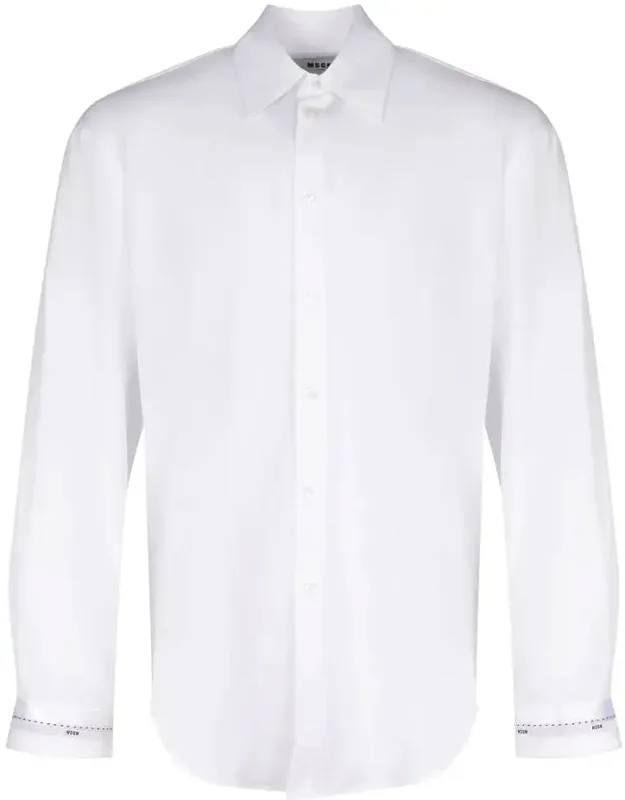 Shirt With Classic Collar And Front Button Closure