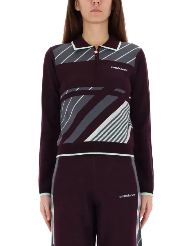 Diagonal Tennis Polo Shirt