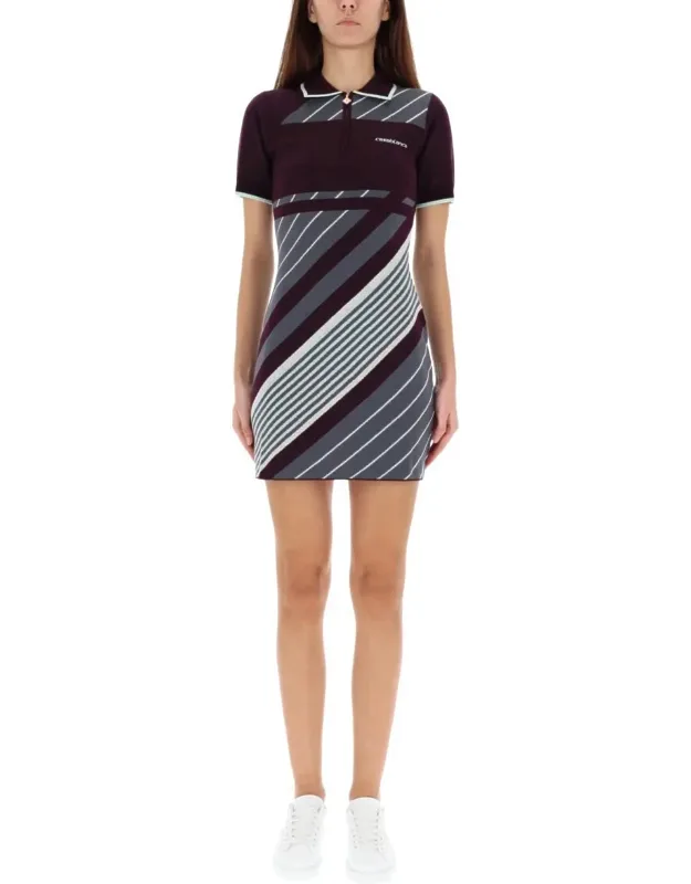 Diagonal Tennis Polo Dress