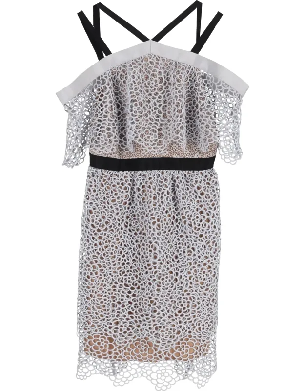 Floral Lace Off-shoulder Mini Dress