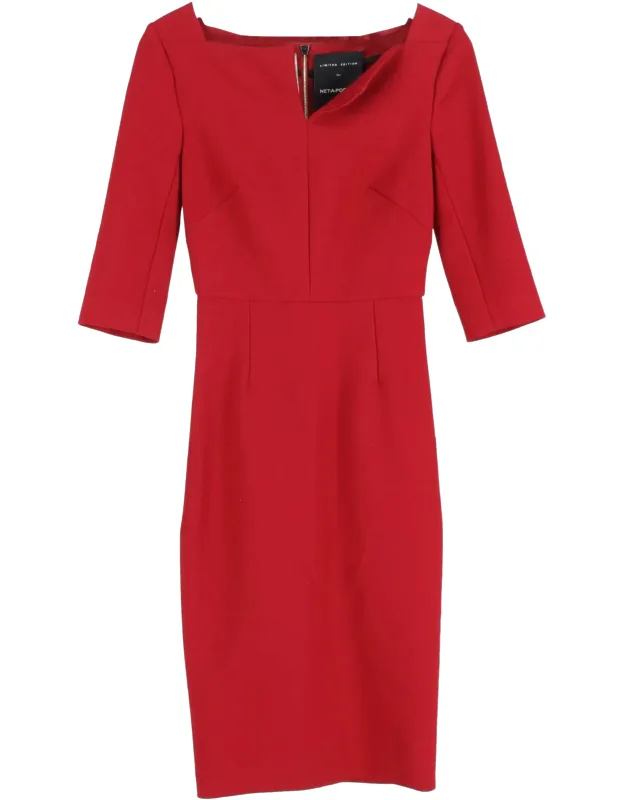 Crepe Midi Dress