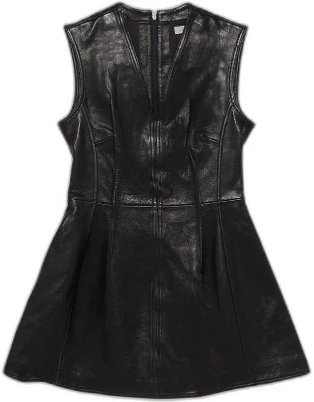 Juliette Sleeveless Leather Midi Dress