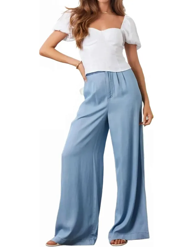 Marabella Wide Leg Pants In Tencel