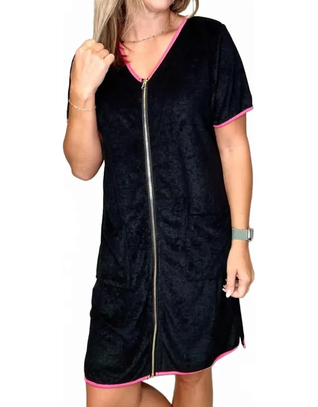 All Dolled Up Zip Up Robe Dress