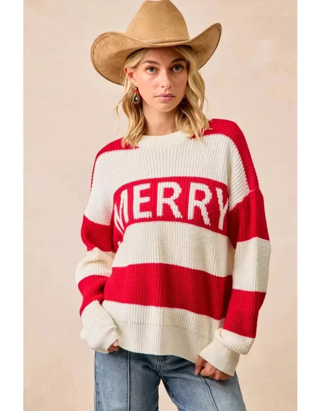 Christmas Merry Lettering Sweater