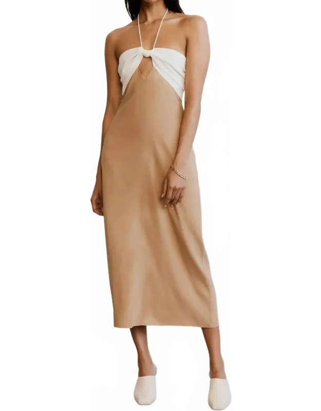 Let's Split Slip Midi Dress