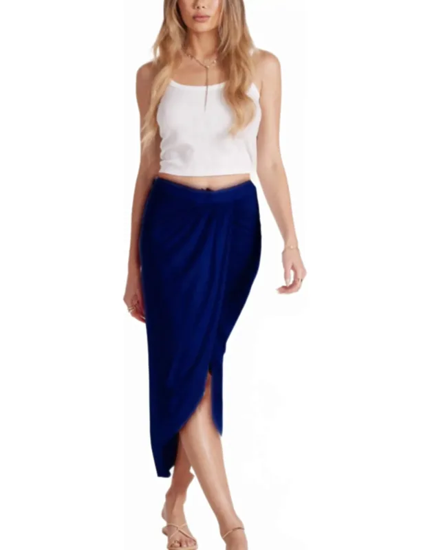 Draped Midi Skirt