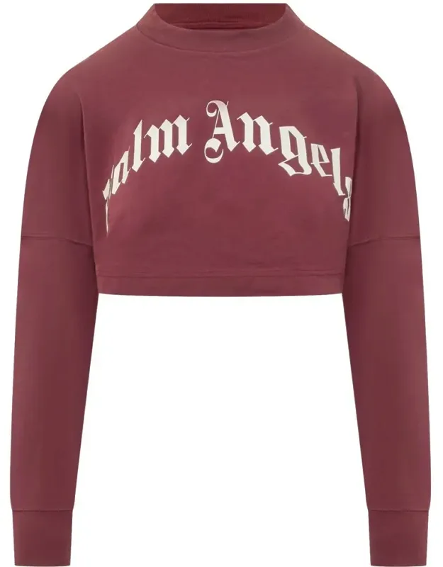 Cotton Crop Sweatshirt With Logo