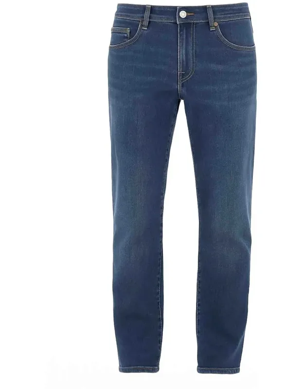 Jacob Cohen Jeans With Contrasting Stitching And Multicolored Bandana