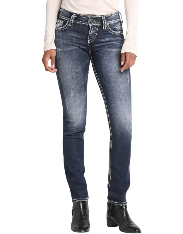 Suki Mid Rise Straight Jeans
