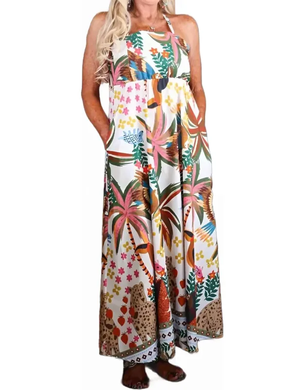 Toucan & Leopard Print Sundress