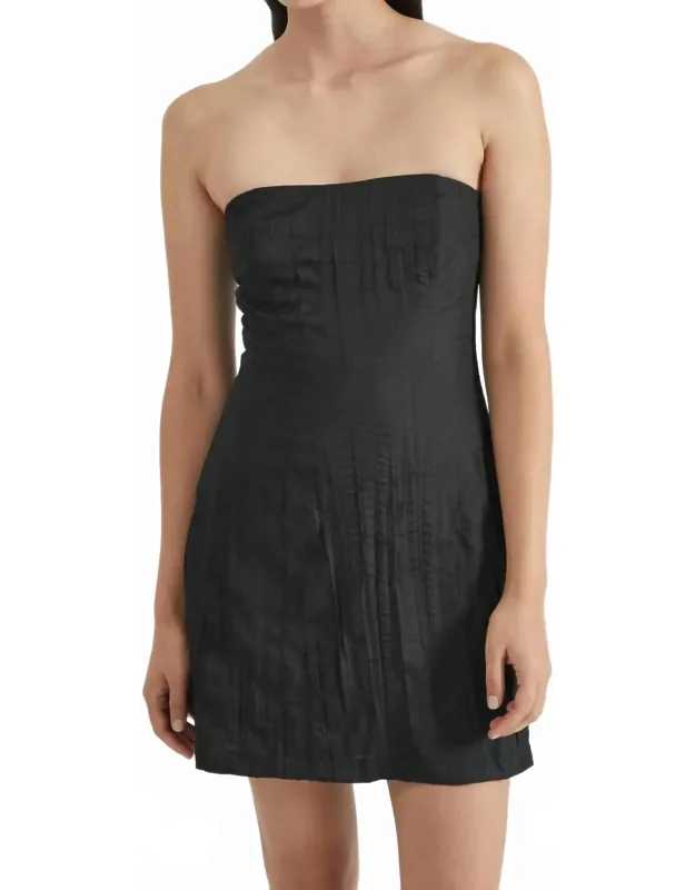 Rolling Wave Strapless Mini Dress