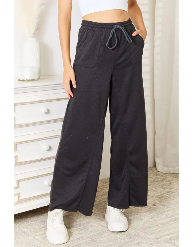 Wide Leg Pocketed Pants