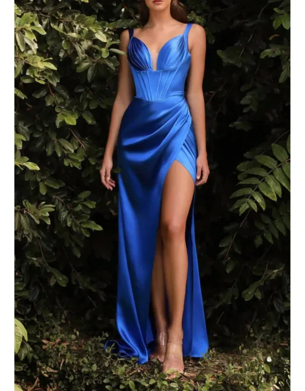 Corset Slit Prom Dress