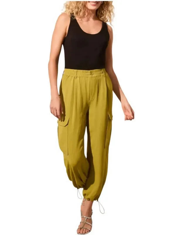 Flowy Cargo Pants With Bungee Cord