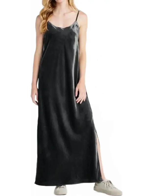 Velvet Breeze Slip Maxi Dress
