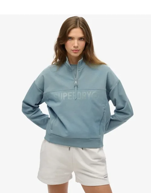 Active Tech Logo Relaxed Half Zip Sweatshirt