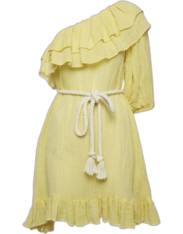Gauze Linen Belted Mini Dress