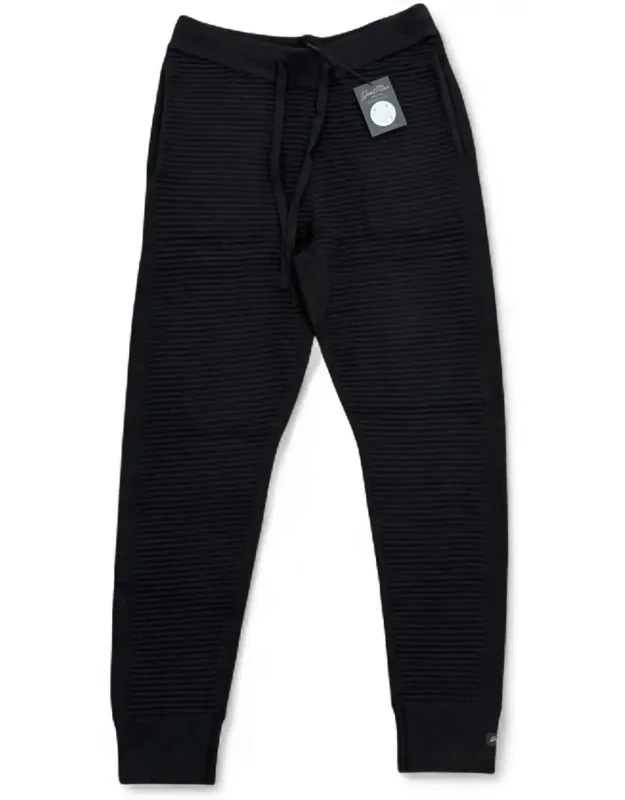 Ottoman Rib Jogger Pants