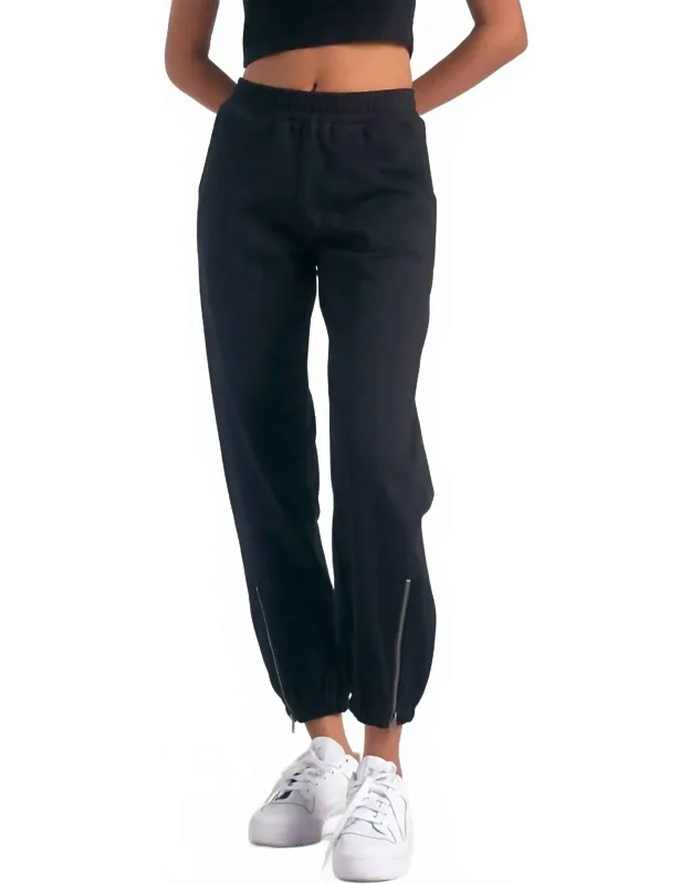 Ankle Zipper Relaxed Joggers