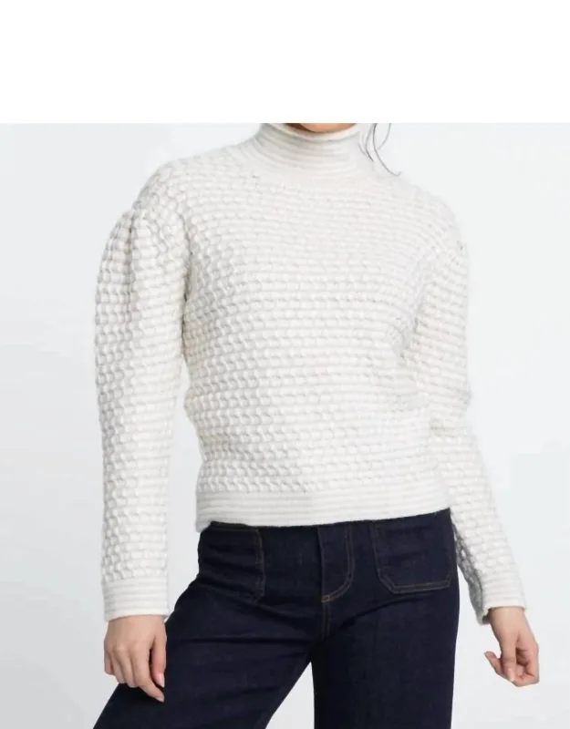 Textured Funnel Sweater