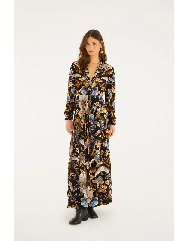Snake Garden Maxi Dress