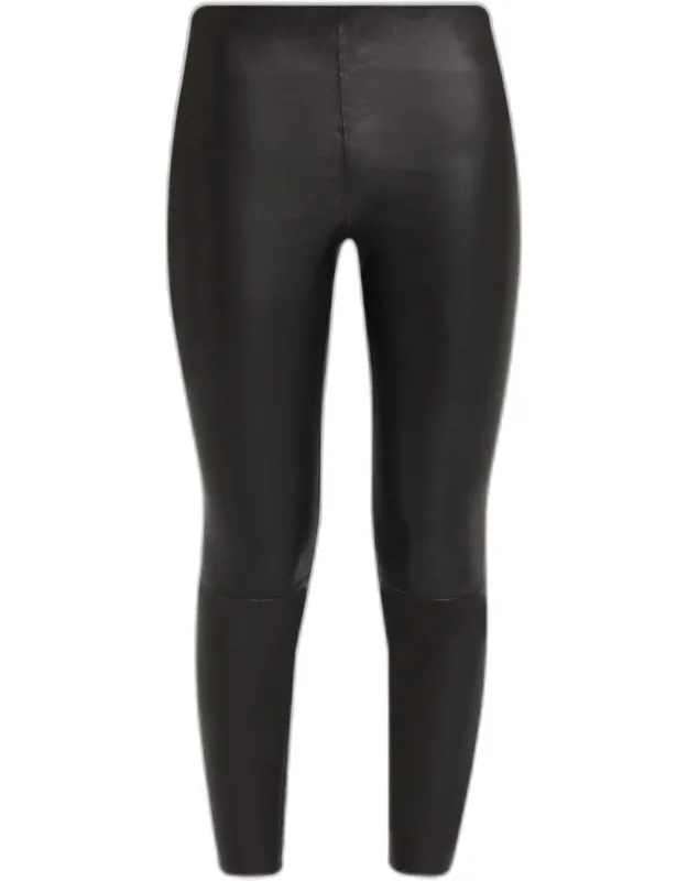 Lennox Mid-rise Leather Leggings