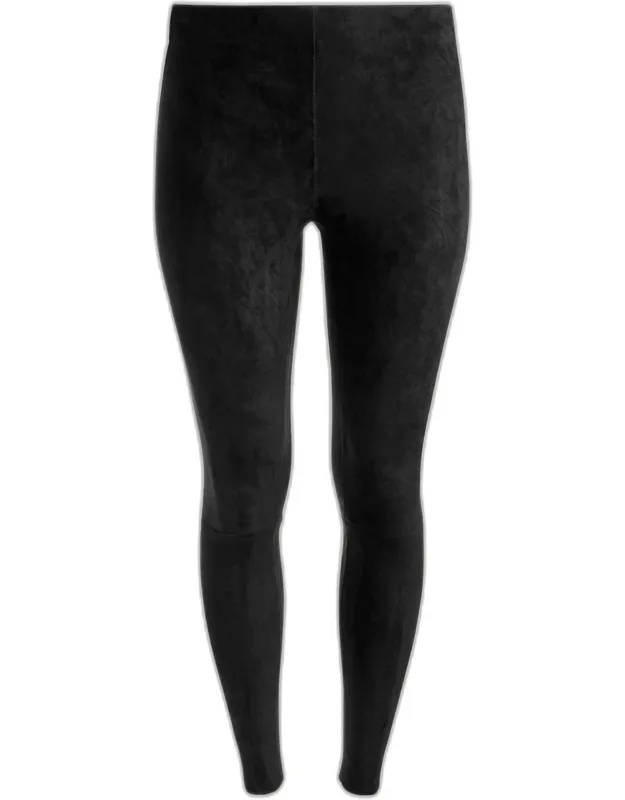 Lennox Mid-rise Suede Leggings