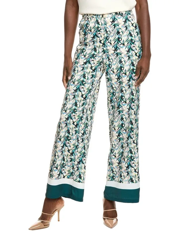 Floral Print Wide Leg Pants