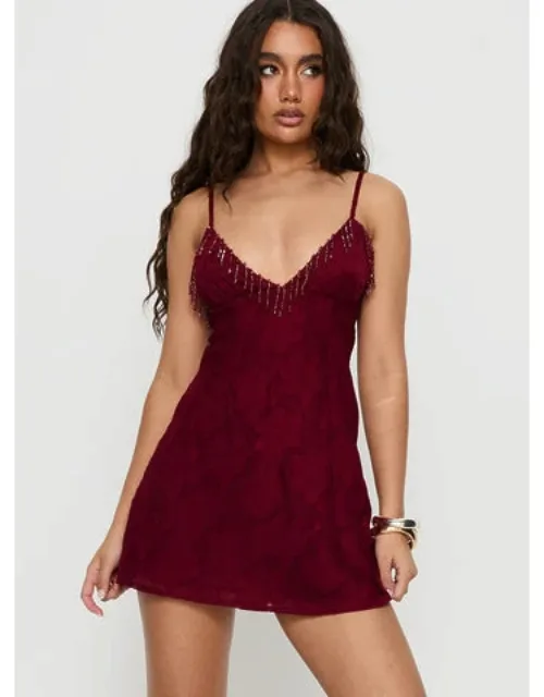 Drop Neckline Mini Dress