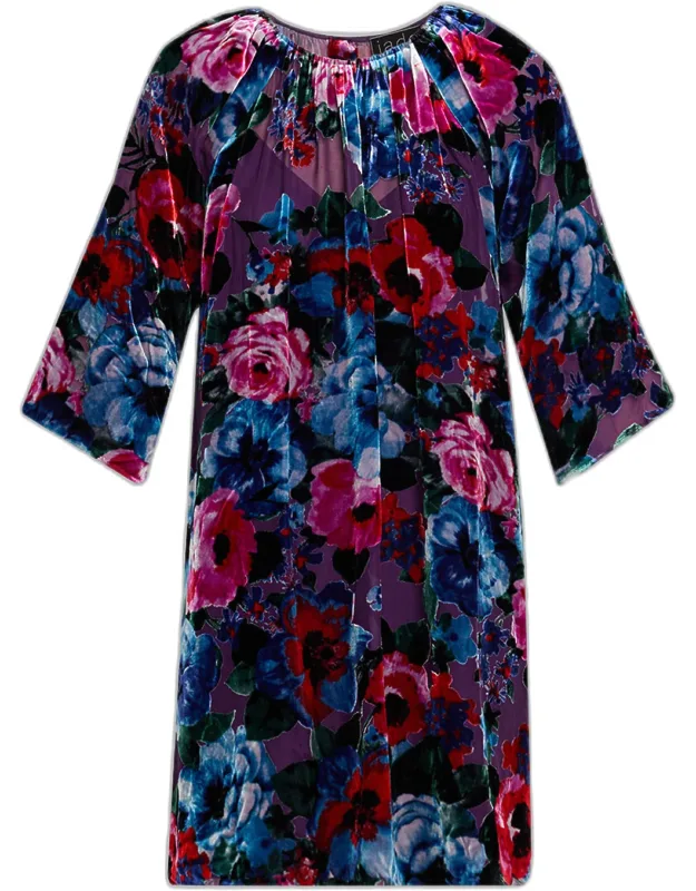 Hollis Flocked Mini Shift Dress