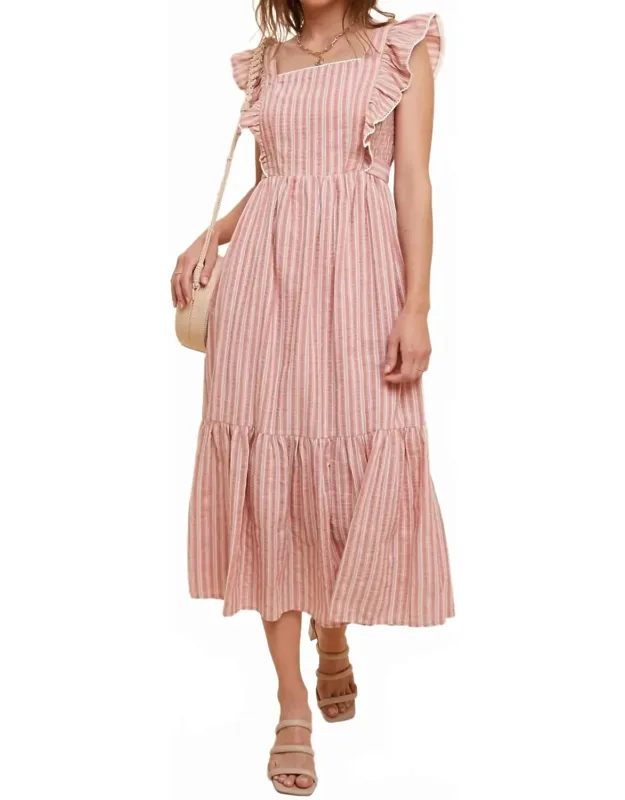 Striped Midi Dress