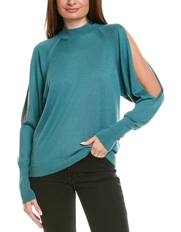 Collared Dropped-shoulder Sweater