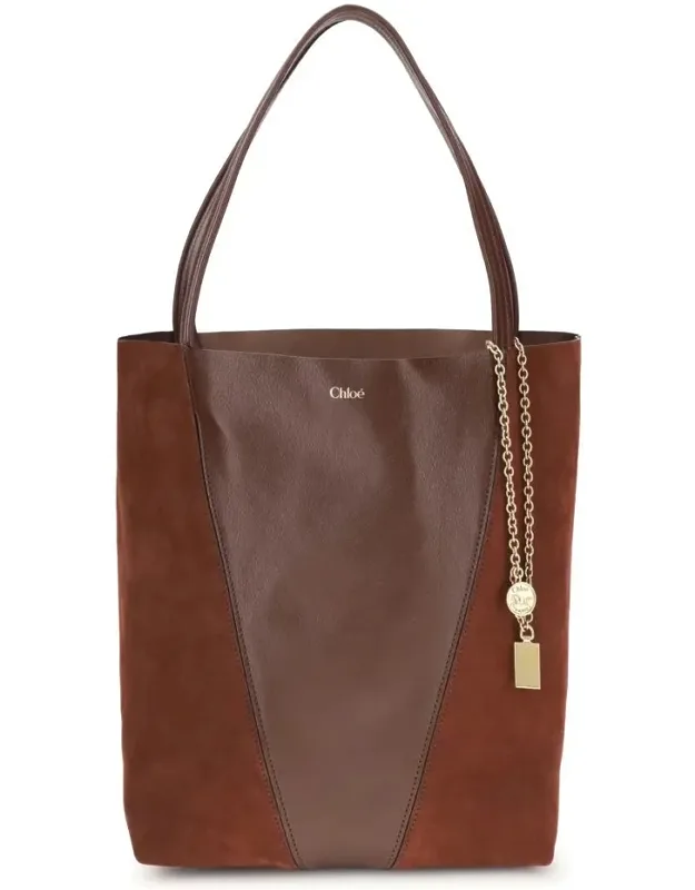 _chloé Shoulder Bag With Removable Charms And Grained Leather Finish_