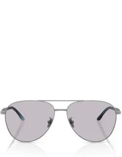 Giorgio Armani Sunglasses Aviator Silver Metal Italy