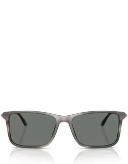 Giorgio Armani Sunglasses Ar8218 616611 Matte Striped Grey