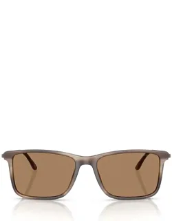 Giorgio Armani Sunglasses Ar8218 6167m4 Matte Striped Brown