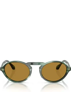Giorgio Armani Sunglasses Ar8219u 616453 Striped Acetate Italy