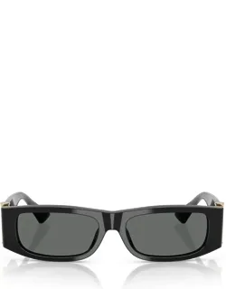 Versace Eyewear Sunglasses Rectangular Black Metal Acetate