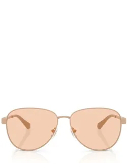 Sunglasses Aviator Brown Metal