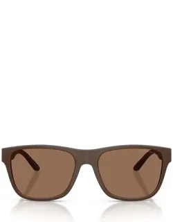 Sunglasses Ea4243 624373 Matte Brown Metal/acetate Italy