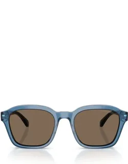 Sunglasses Ea4245u 624787 Shiny Transparent Blue Acetate Italy