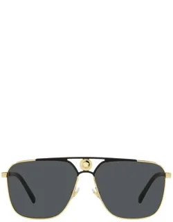 Versace Eyewear Sunglasses Ve2238 143687 Gold / Matte Black Metal Italy