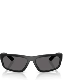 Prada Sunglasses Rectangular Rubbered