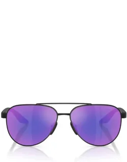 Prada Sunglasses Aviator Black Rubber Metal Italy
