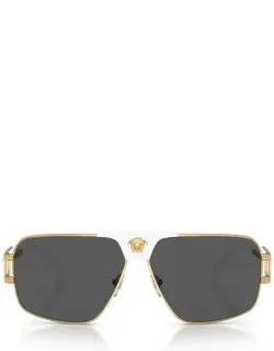 Versace Eyewear Sunglasses Aviator Gold Metal Italy