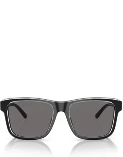 Sunglasses Ea4208 605187 Shiny Black / Top Crystal Acetate Italy