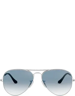 Ray-ban Sunglasses Aviator Silver Metal Italy