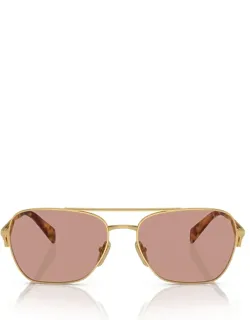 Prada Eyewear Sunglasses Aviator Gold Metal Italy